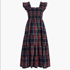 NWT Hill House Home Nap Dress Navy Tartan Plaid Ellie Medium